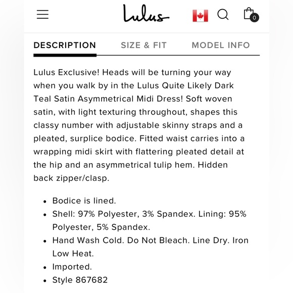 Lulu’s Quite Likely Dark Teal Satin Asymmetrical Midi Dress - Picture 4 of 5